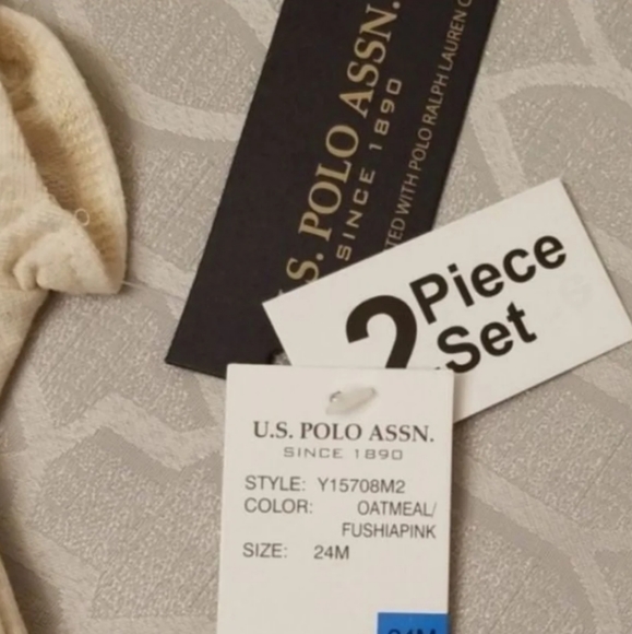 ❌❌SOLD❌❌WAS $61 ❌ US POLO ASSN Ruffle Hoody 2pc short set 24 m. FINAL $ - Picture 3 of 4